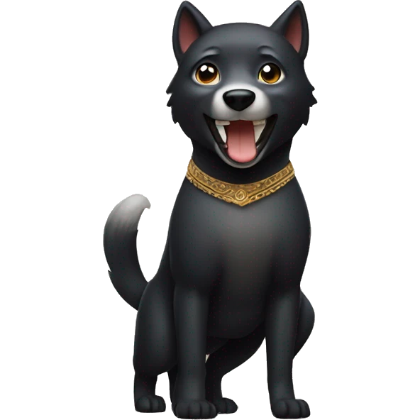 Black Siba Inu dance emoji