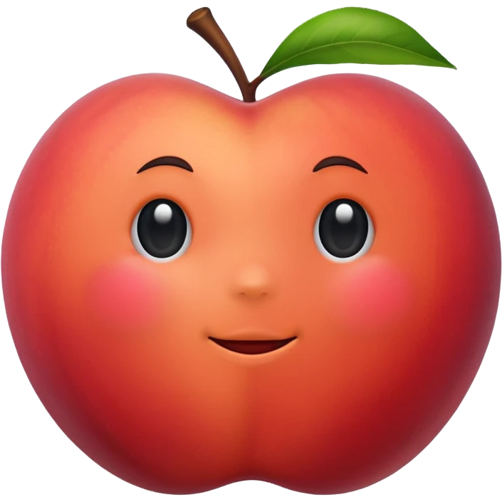 Peach slap hard red emoji