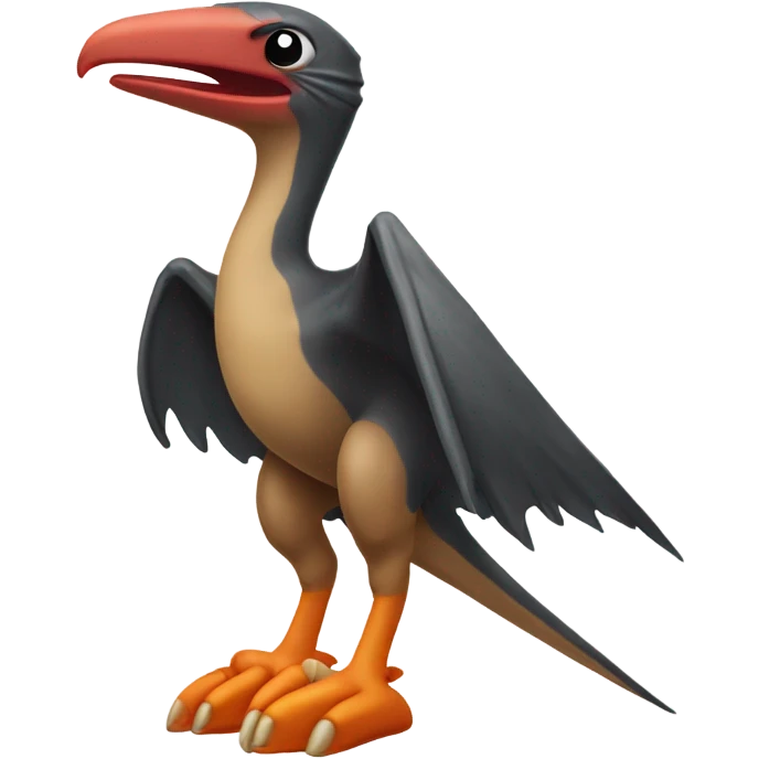 Pterodactyl wearing snow boots, and an eyepatch emoji