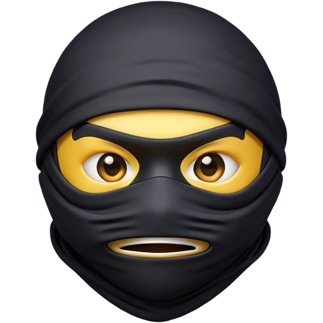 Clash of Clans aesthetic Comical Ninja Portrait Emoji, Head tilted dramatically with an exaggerated, fun expression and wide, comically expressive eyes peeking from a partially lifted mask, featuring a lean, agile form with playful stealth and natural skin tone, Simplified yet humorously expressive features, highly detailed, glowing with a slightly sassy shadowy glow, high shine, dramatic yet playful, stylized with an air of cheeky ninja mischief, soft glowing outline, capturing the essence of a meme-worthy ninja who blends humor with stealth into viral fame! emoji