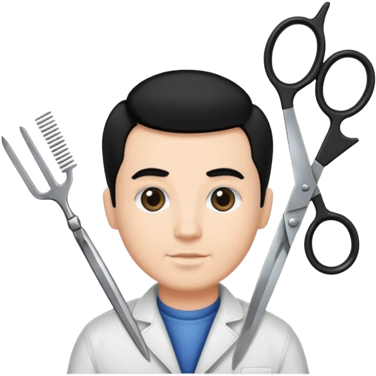 barber shop, scissors & comb. emoji