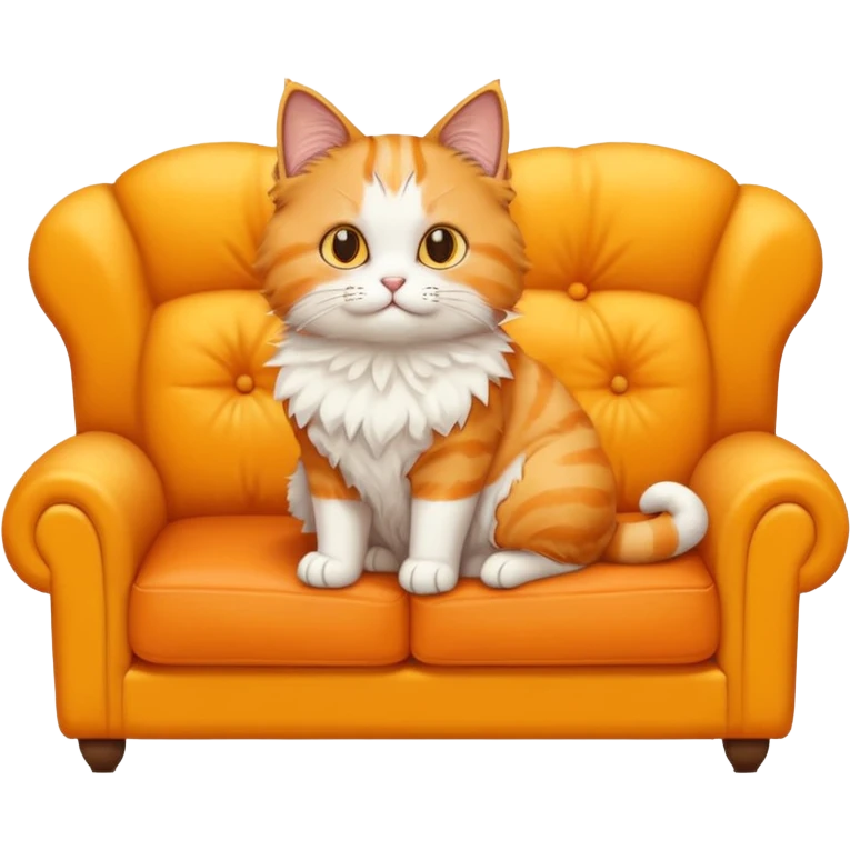 cat in a yellow sofa emoji