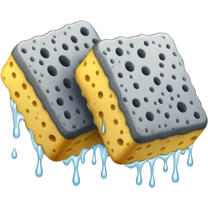 two gray sponges emoji