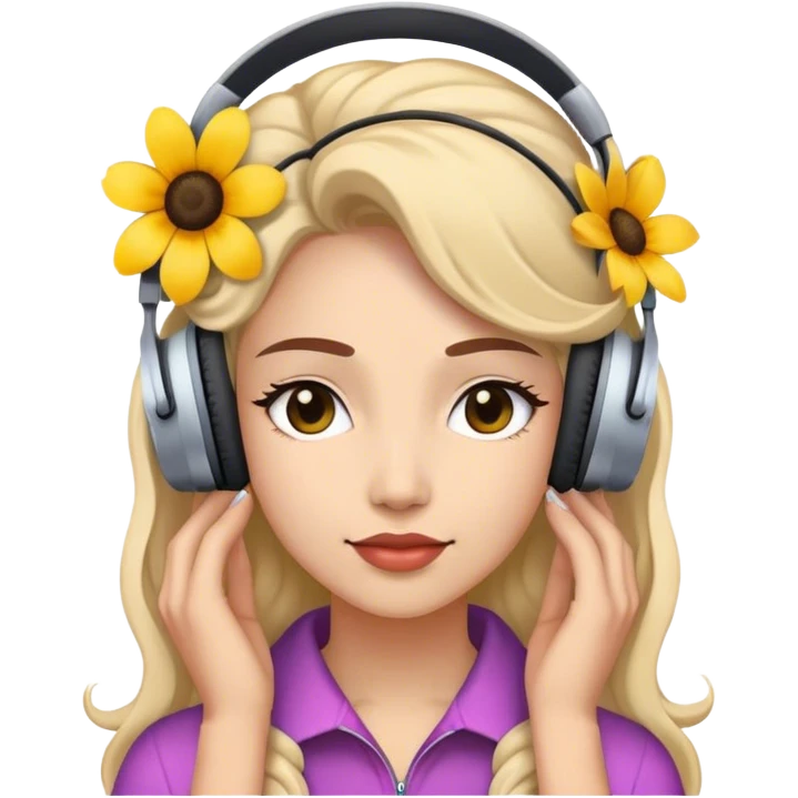 🌺🎧 emoji
