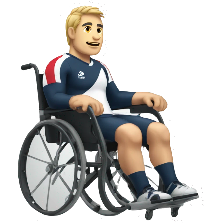 A rugby player in a wheelchair emoji