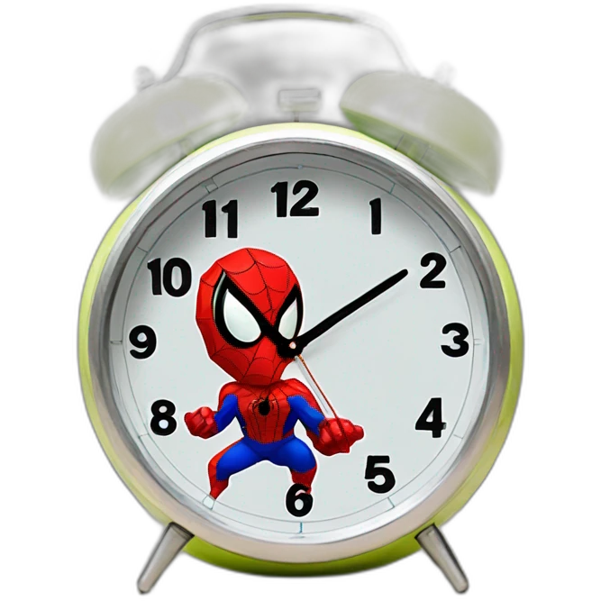 Funny spiderman modern alarm clock simple emoji