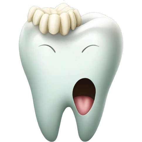 a fairy tooth holding a tooth emoji