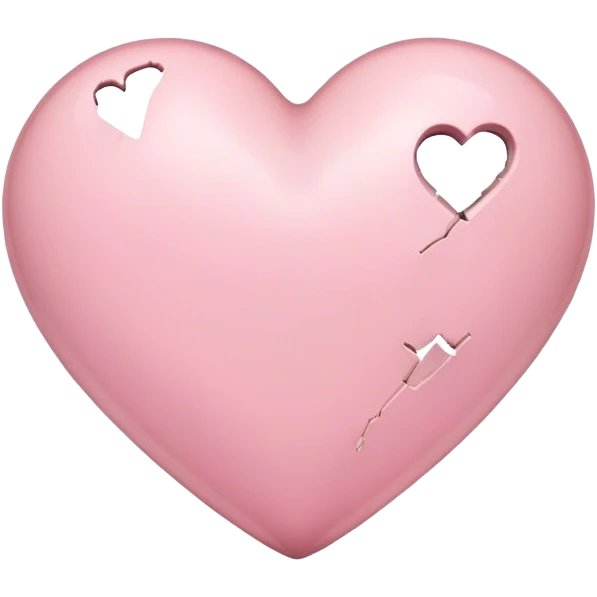 broken light pink heart emoji