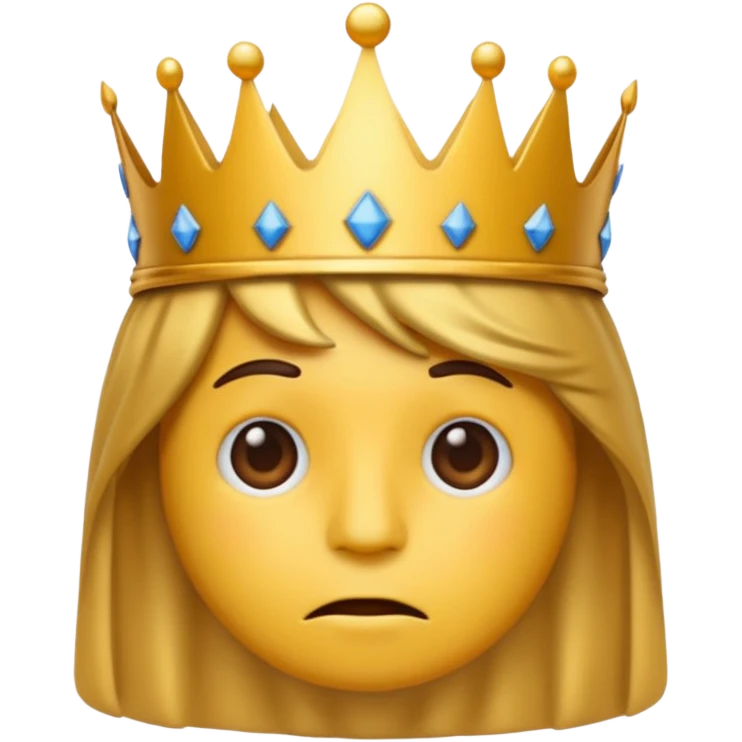 Tired emoji wearing a king’s crown emoji