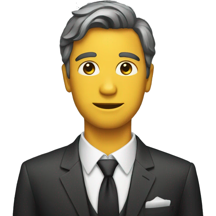 Gentlemen with a suit and tie emoji