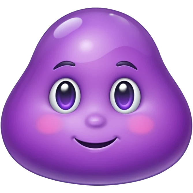 Purple gumdrop emoji