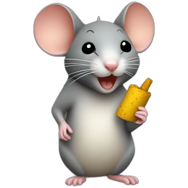 Mouse with a ciga emoji