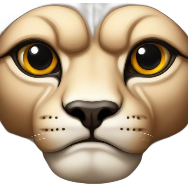 Sphinx de face réalist avec les couleurs actuelles emoji