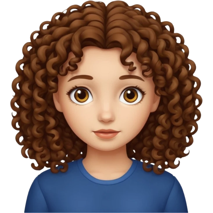 Girl with curly hair emoji