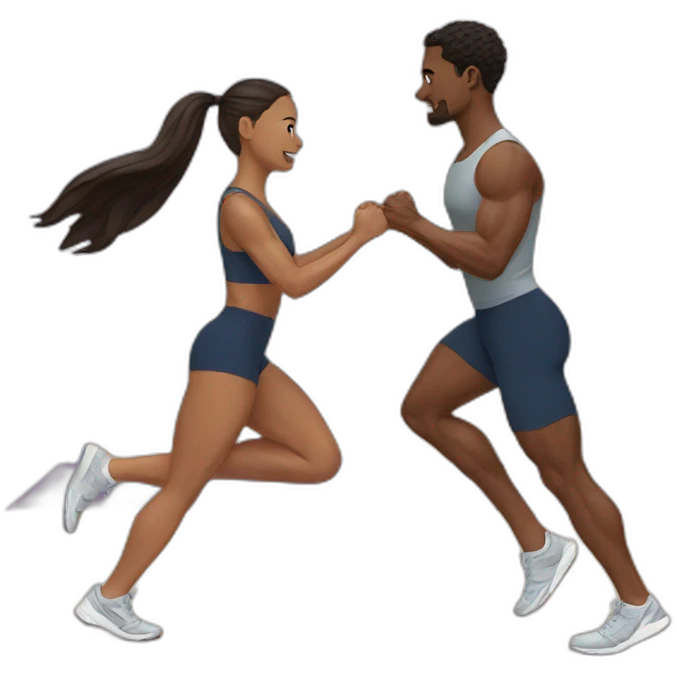 couple training together emoji