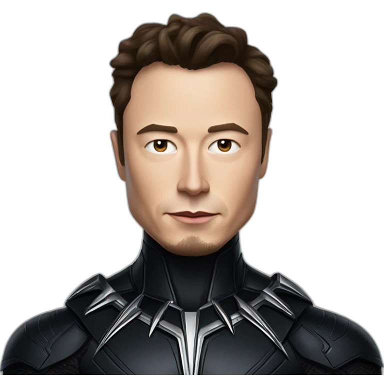 Elon musk as black Panther emoji