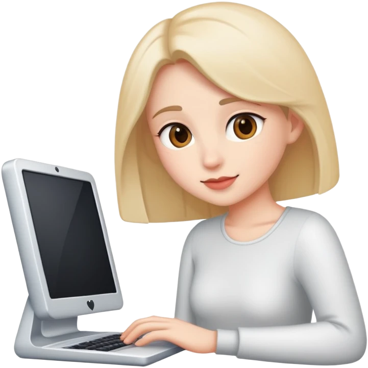 person in love with a computer emoji