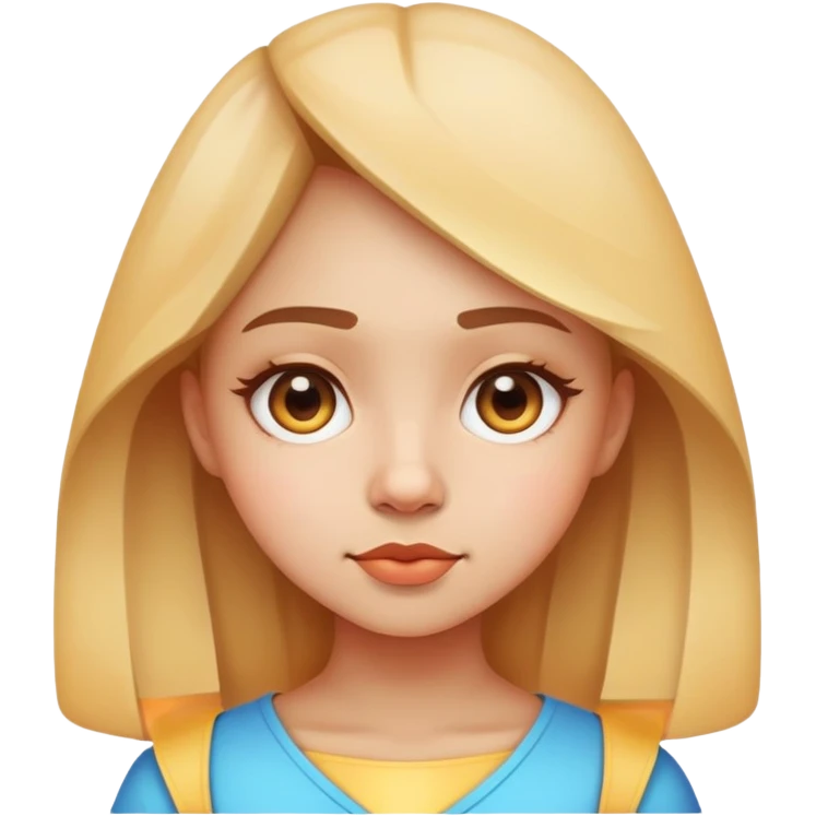 Trangle face cute girl emoji