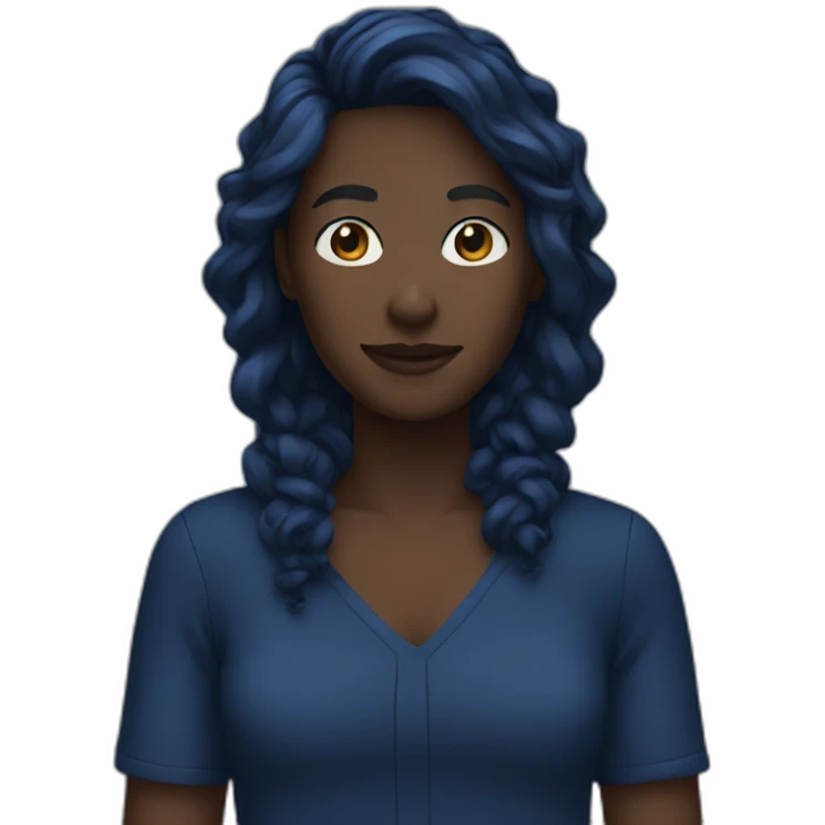 person dark blue outfit emoji