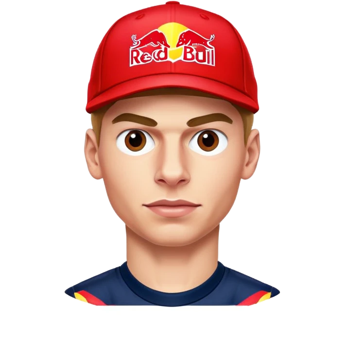 Макс Ферстаппен в кепке red bull emoji