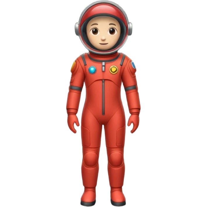 Make a red space suit with know arms emoji