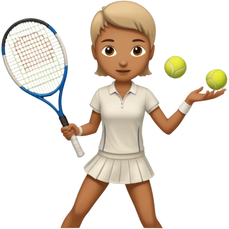 tennis player swinging a racket emoji