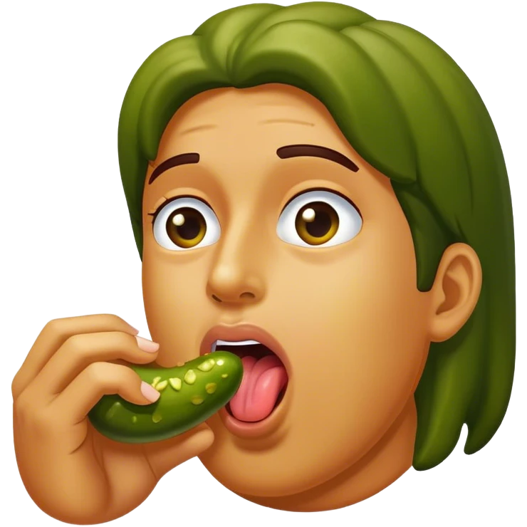 licking pickle  emoji