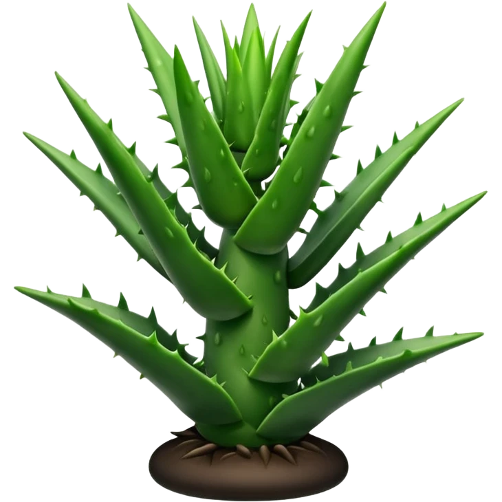 make an aloe vera and make it in black and white emoji
