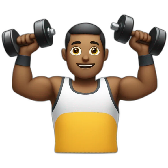 a software developer who is also an athlete and also lifts weights emoji