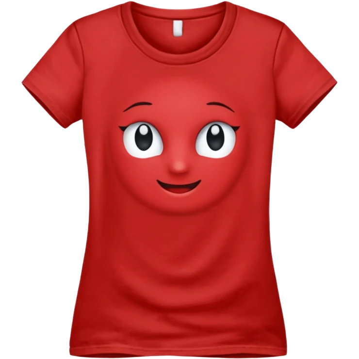 red women's T-shirt emoji