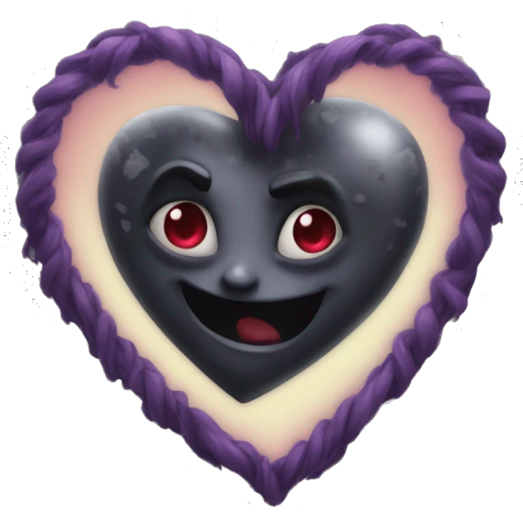 goth heart emoji