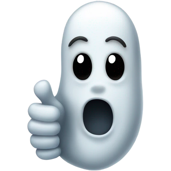 ghost hand thumb up emoji