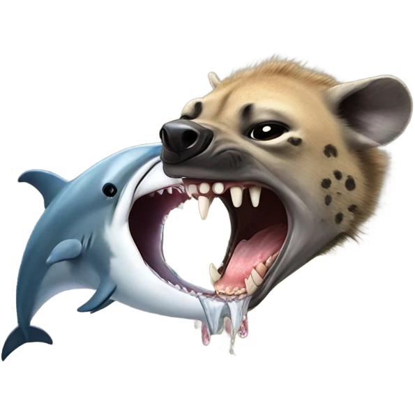 Hyena eat dolphin emoji