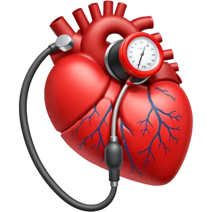 blood pressure cuff squeezing heart emoji