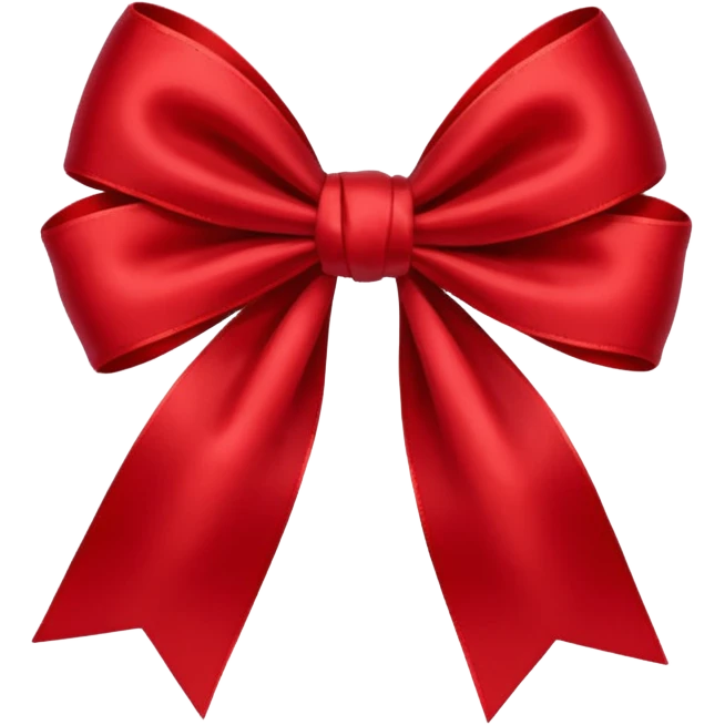 crimson red bow emoji