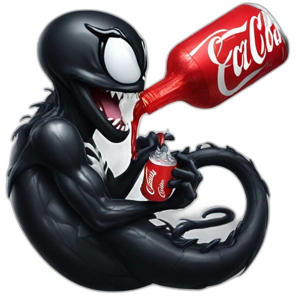 Venom drinking coca cola emoji