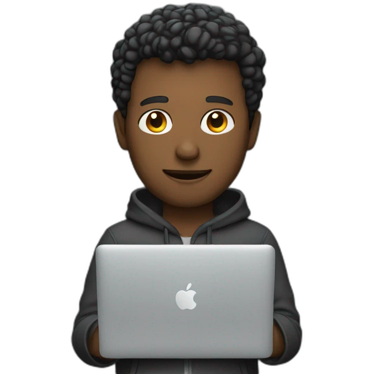 man with macbook emoji