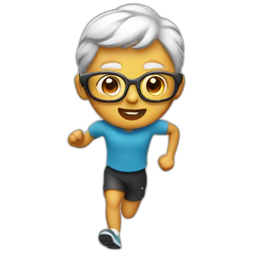 Running with glasses emoji