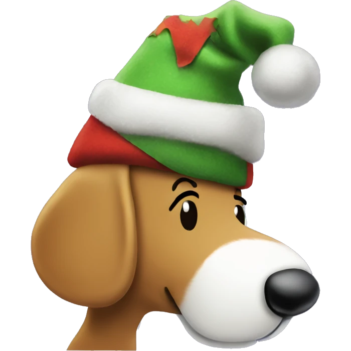 snoopy christmas hat emoji