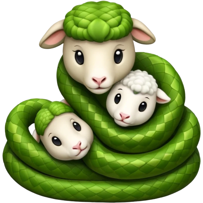 Snake. Hugs. Lamb.  emoji