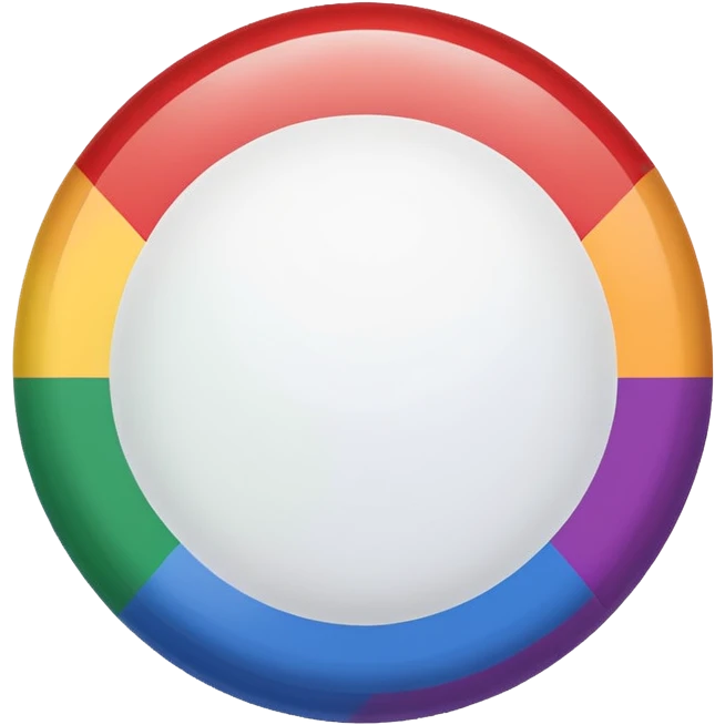 Rede Globo circle white rainbow flag emoji