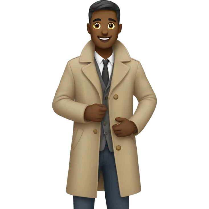 Beige coat emoji