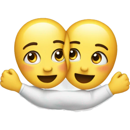 2 tears of joy emojis hugging each other  emoji