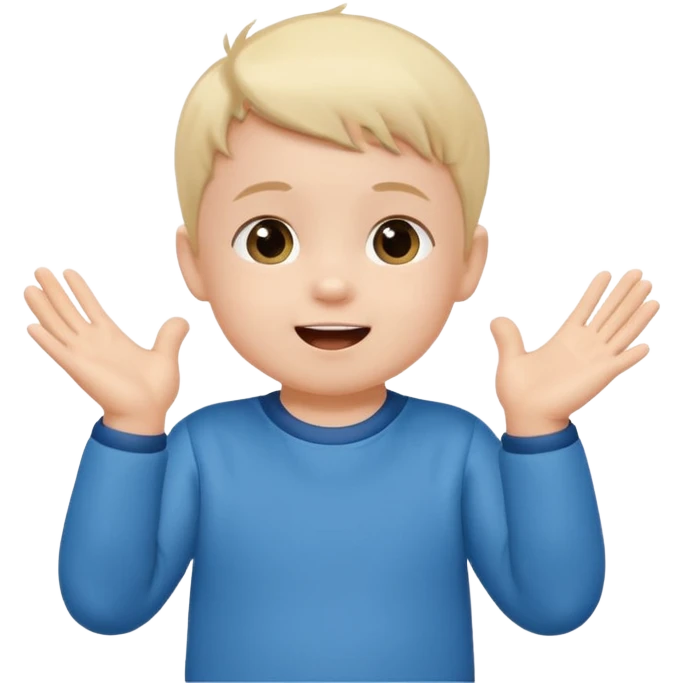 A toddler with a tiny jersey, clapping with adorable enthusiasm emoji