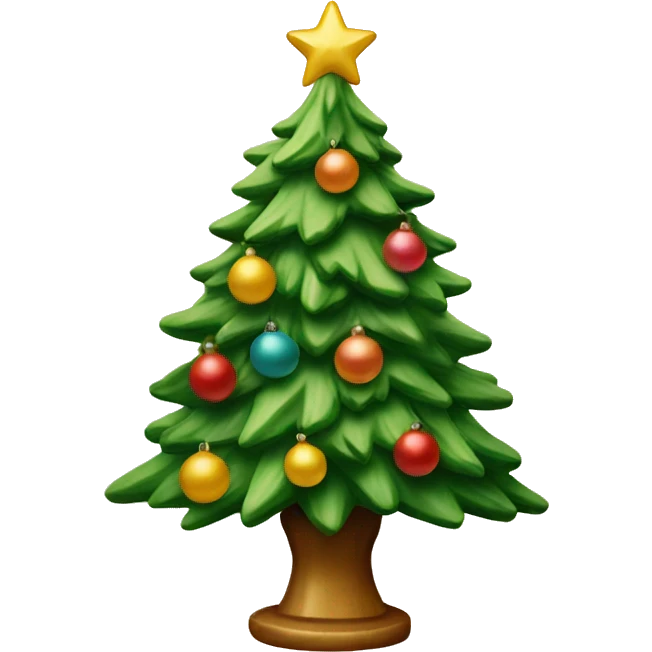 Vintage Christmas tree emoji