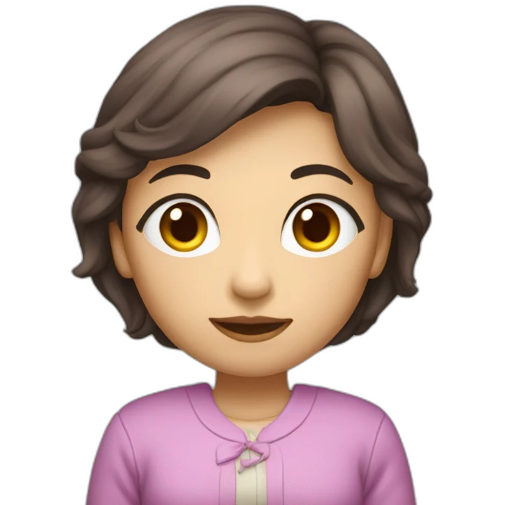 红色长发，女生，紫色眼睛，漂亮 emoji