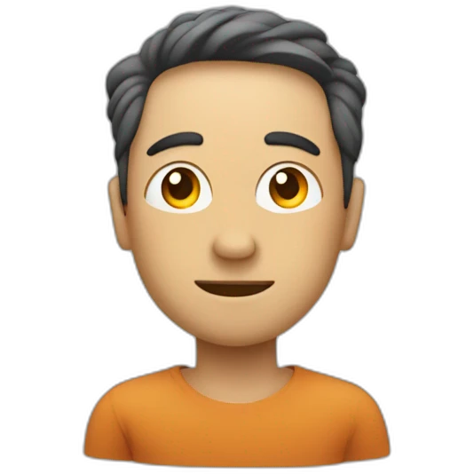 A men with 3 sound waves upward on sides  emoji