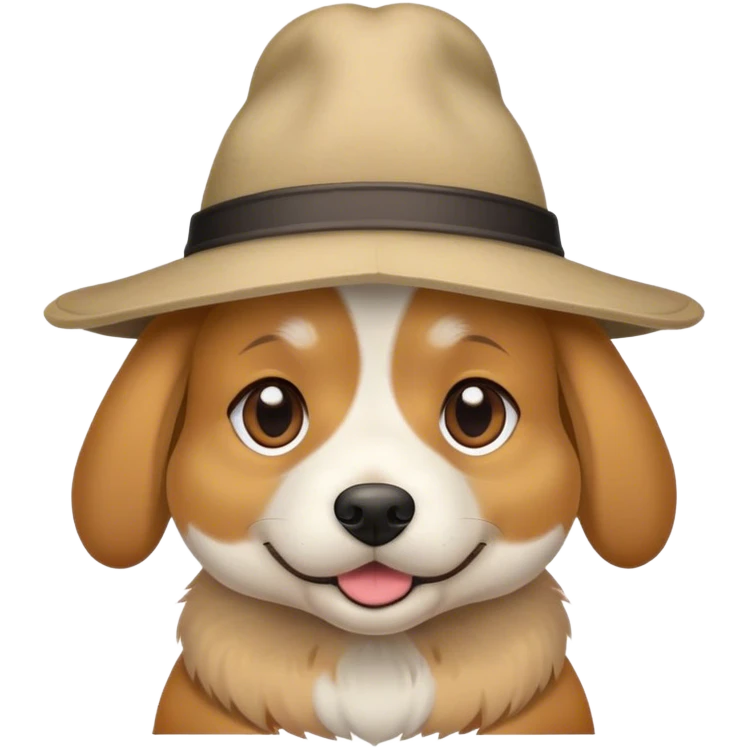dog wearing hat emoji