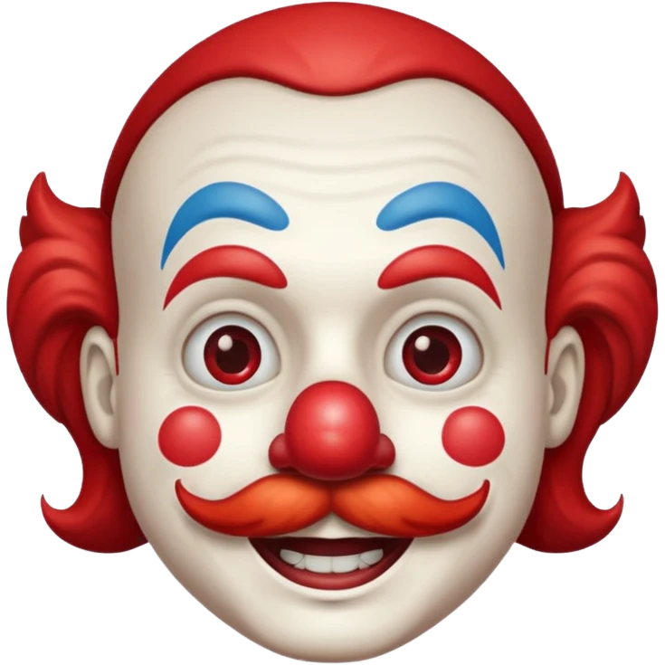 Clown with moustache emoji