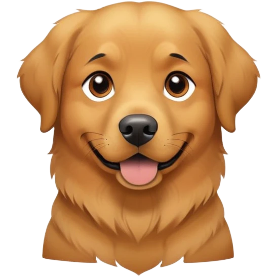 HAPPY DOG Golden retriever WITH COLOR OF THE ROTWAILLER DOG  emoji